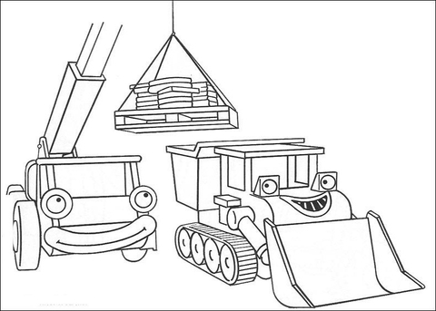 Scoop And Lofty  Coloring Page